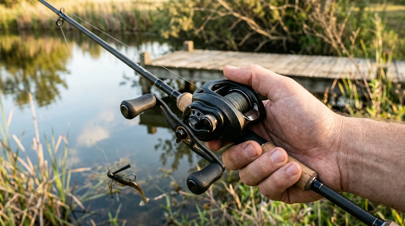 Ultra-Light Carbon Baitcaster: 4kg Drag, Magnetic Brake