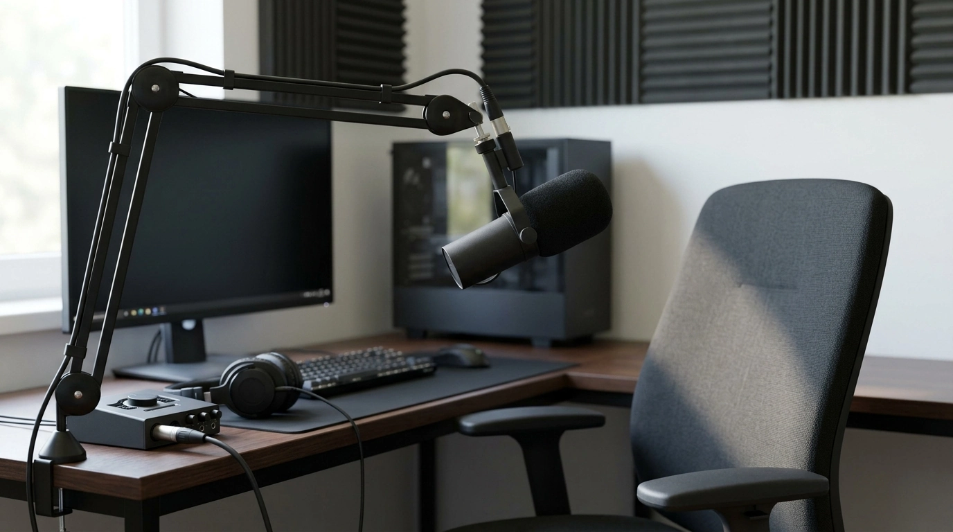 XLR Cardioid Dynamic Mic Setup for Streaming & Studio