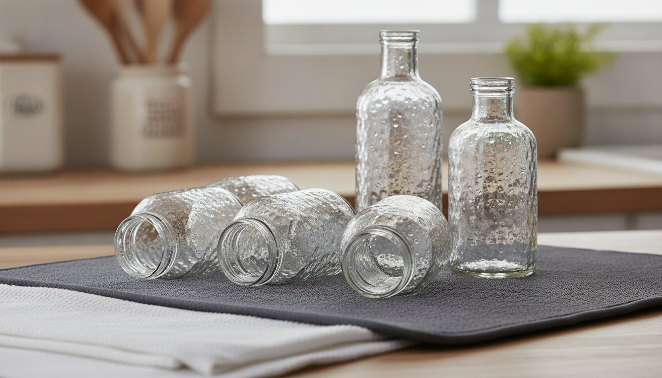 Spot-Free Cleaning for Hammered Glass Spice Jars